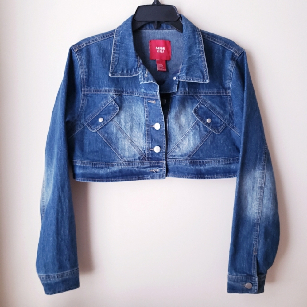 Vintage Miss Lili Cropped Denim Jacket